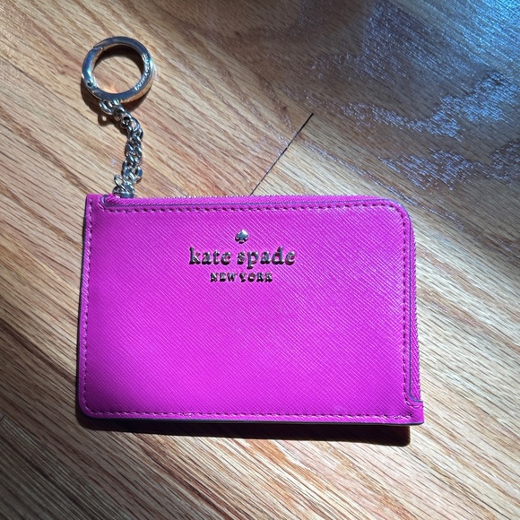 Kate Spade Fuchsia Card Holder with Keychain - Picture 1 of 2